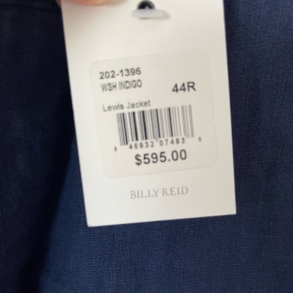 Billy Reid Indigo Lewis Jacket/Blazer - Picture 2 of 3